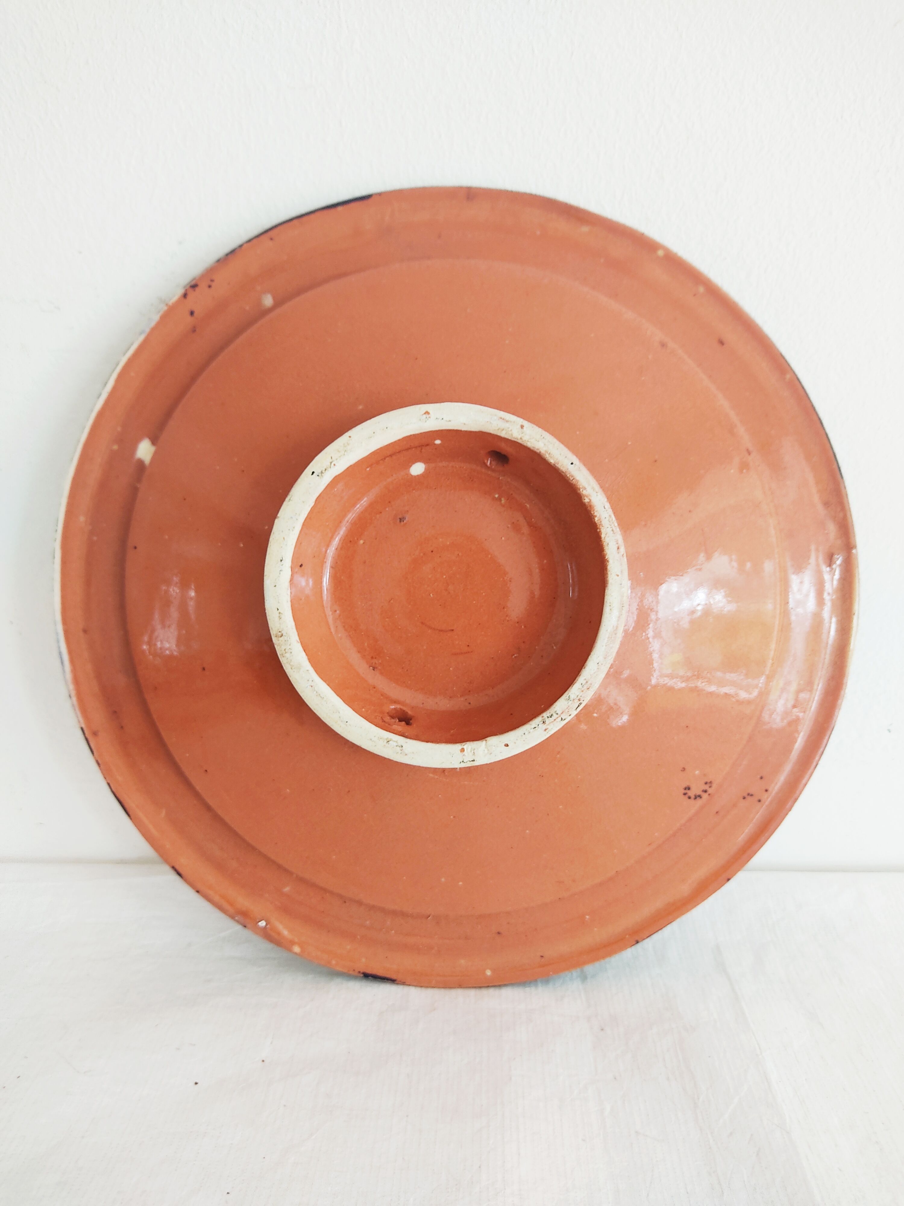 Decorative plate ceramic moon