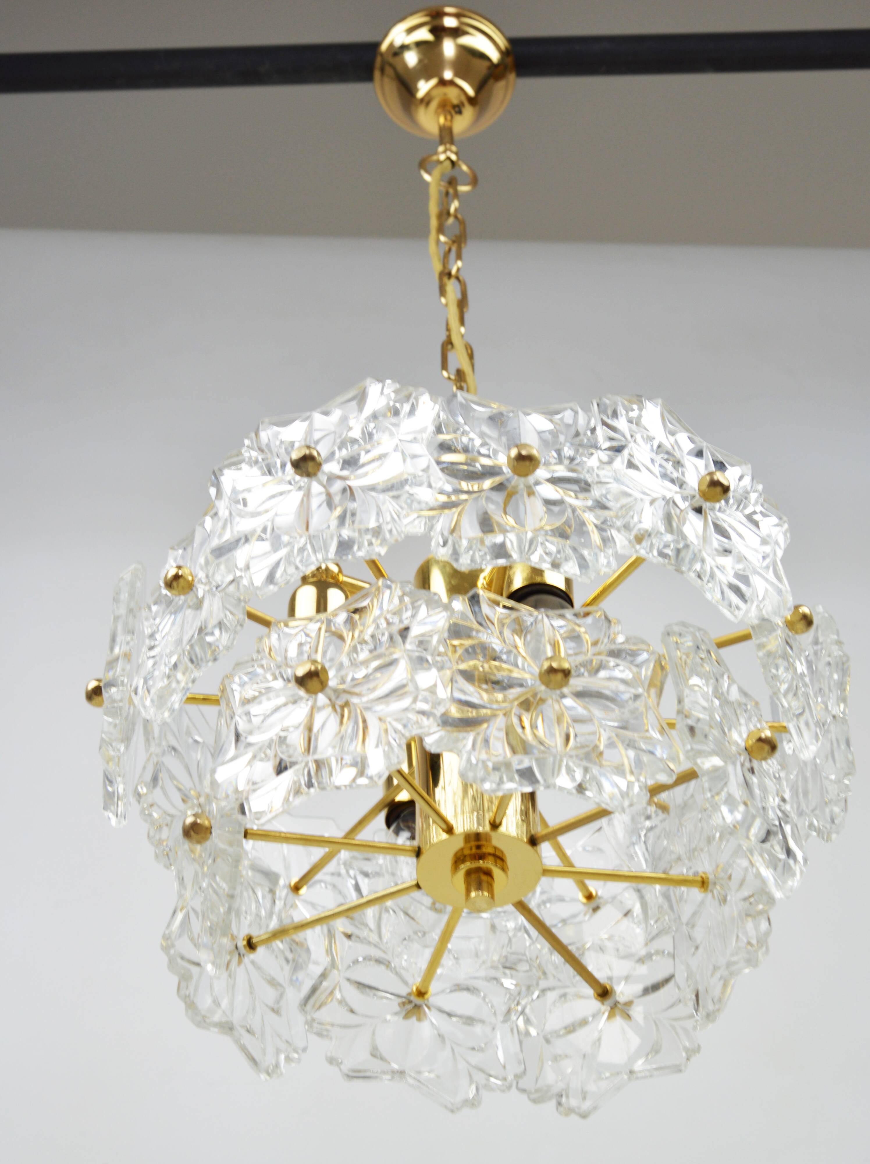 Lustre en cristal Kinkeldey, années 1970