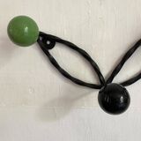 Wall-mounted coat rack with balls, Feraud style, 1960s