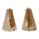 Pair of wall lights in brass and smoked glass by Lakro Amstelveen.