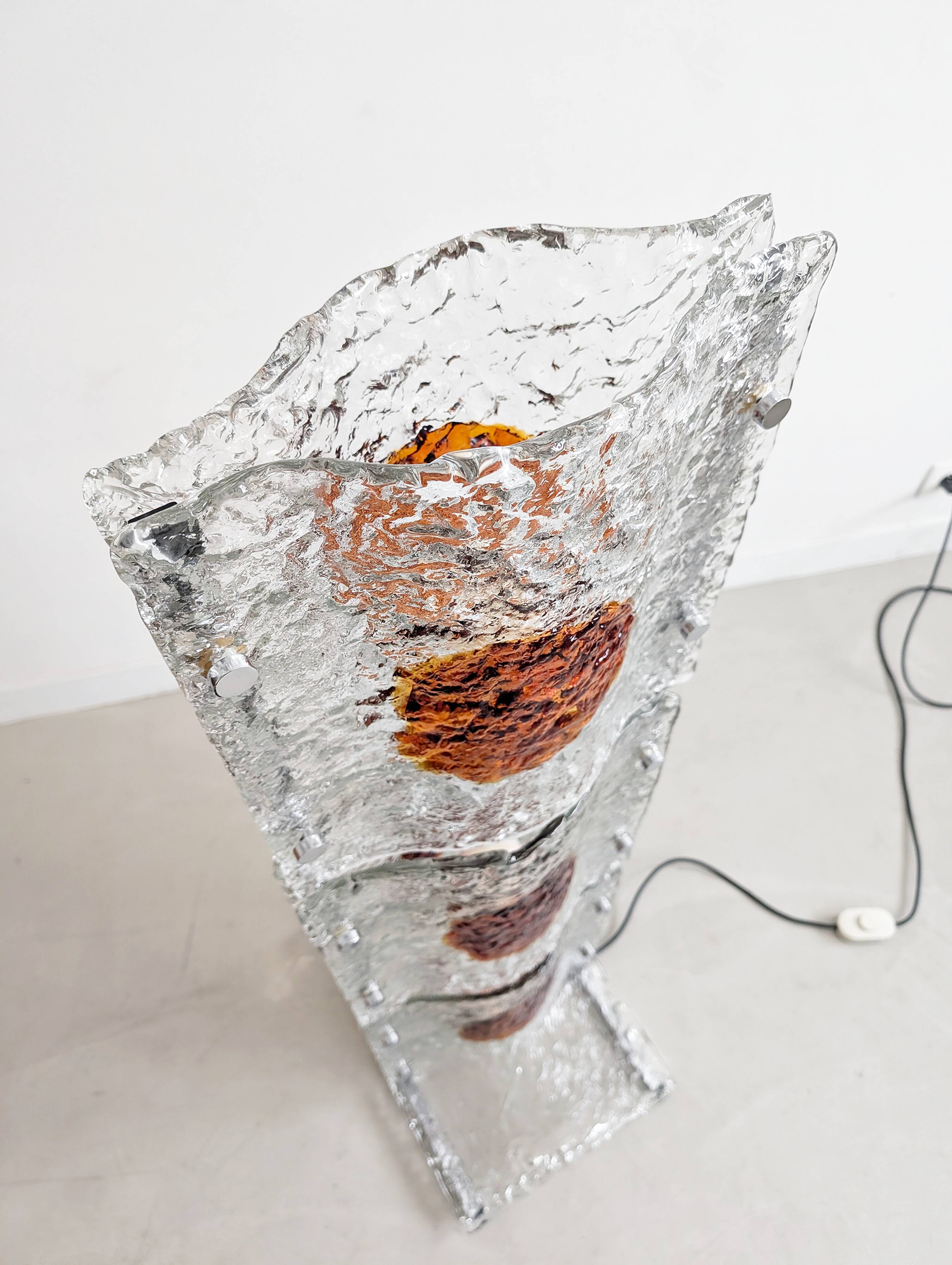 Murano floor lamp by Toni Zuccheri for A.V. Mazzega 1970s