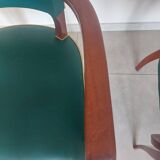 pair of green bridge armchairs