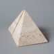 Pyramid shaped travertine bookends