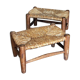 Pair of mid-century mulched stools