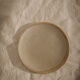 Flat stoneware plate - white