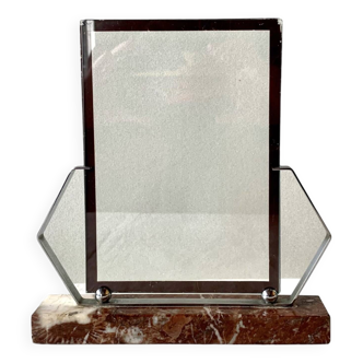 Art Deco photographic frame in marble and glass