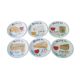 Set of 6 Cheese Plates in Salins Faïence "Marions Les"
