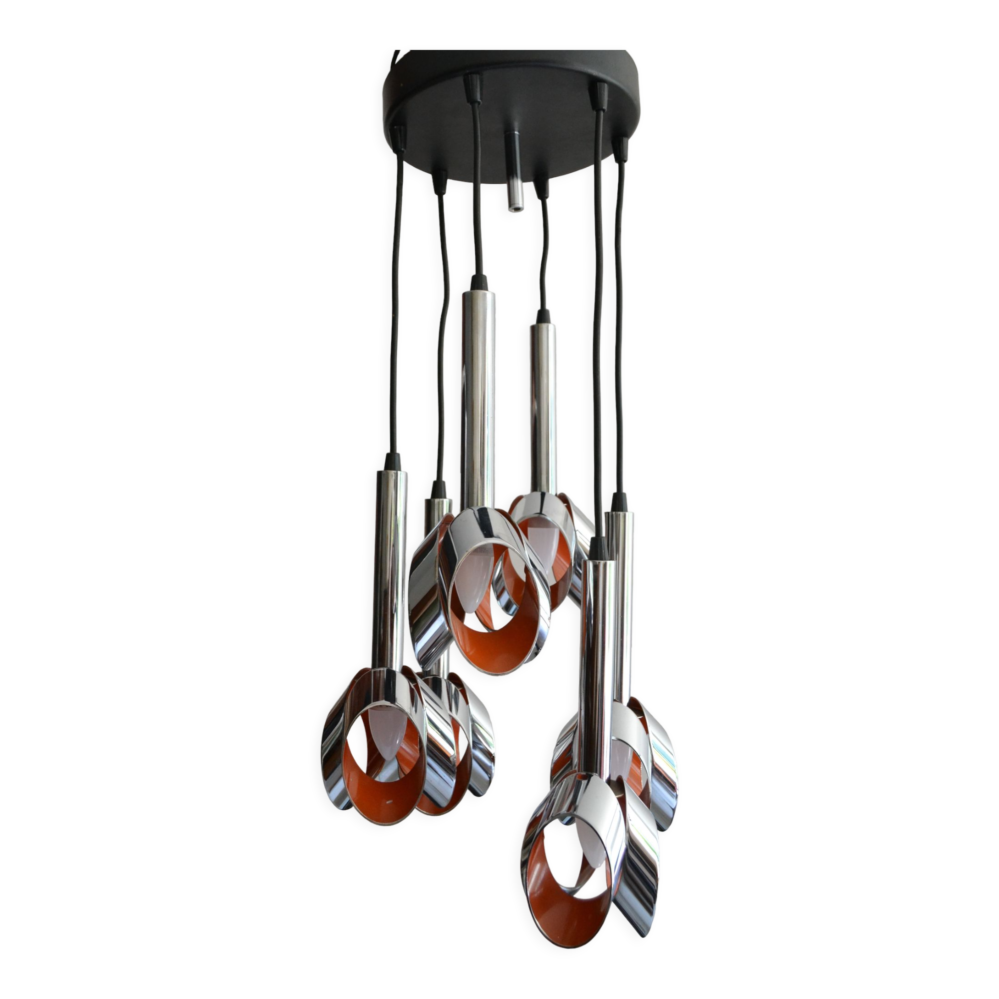Lustre Raak cascade années 60/70  6 feux