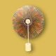 Vintage pleated floral pendant light – 70s