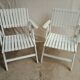 Vintage garden furniture R Gleizes in white painted wood