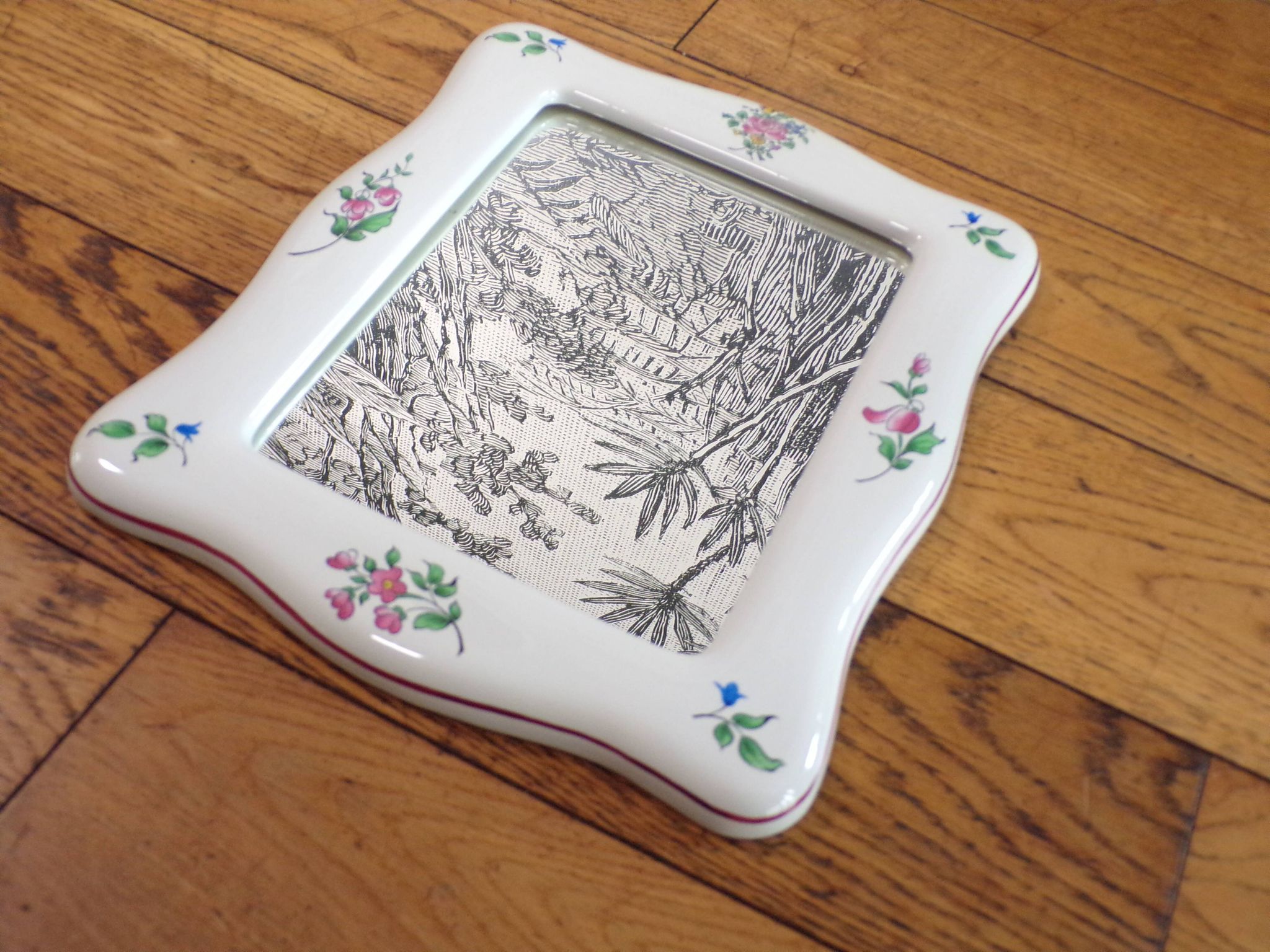Miroir Lunéville Kg décor réverbère 25X32 cm