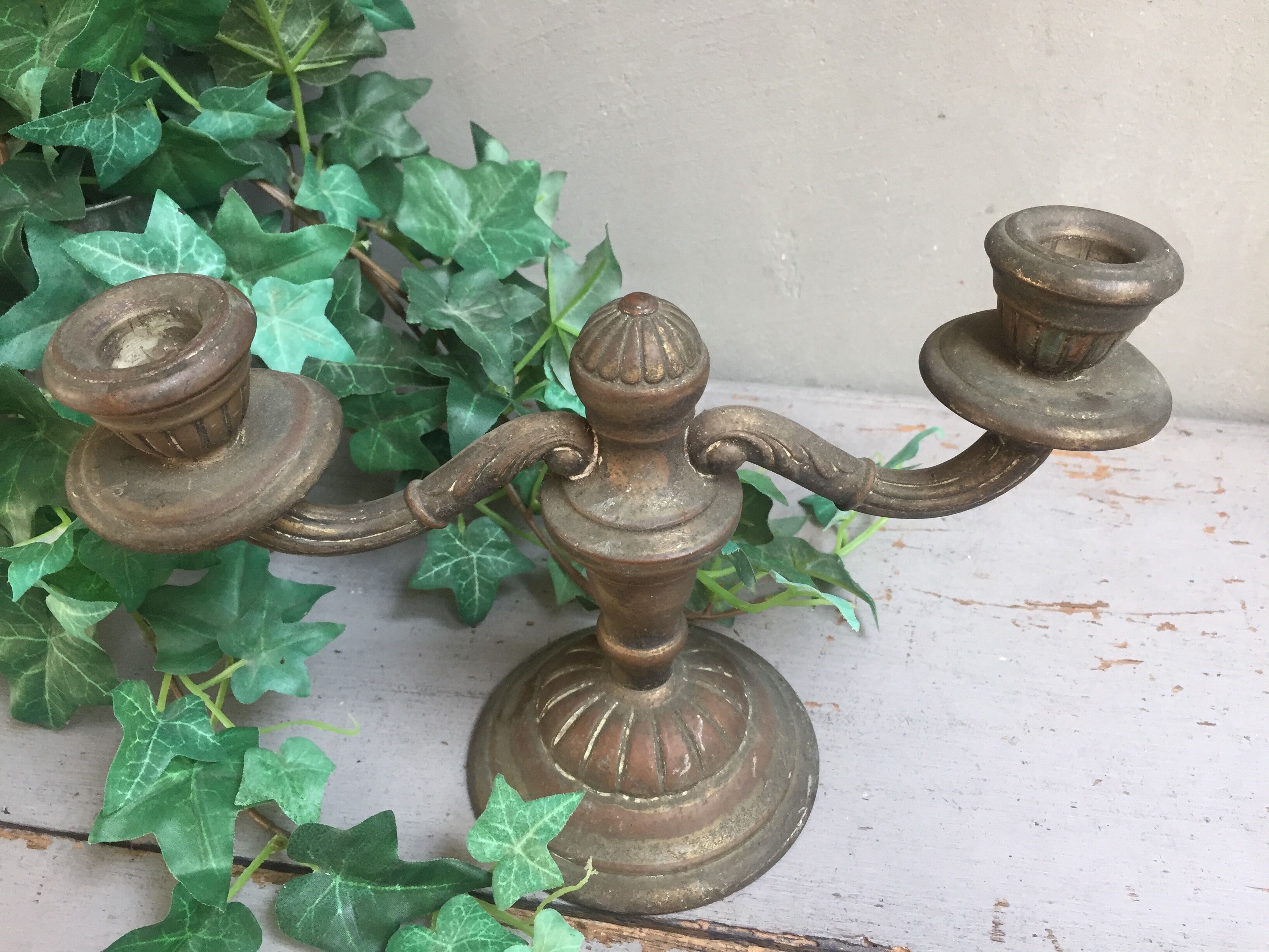 Bronze chandelier aged by time