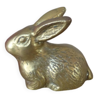 Vintage Gold Brass Rabbit Miniature Figurine
