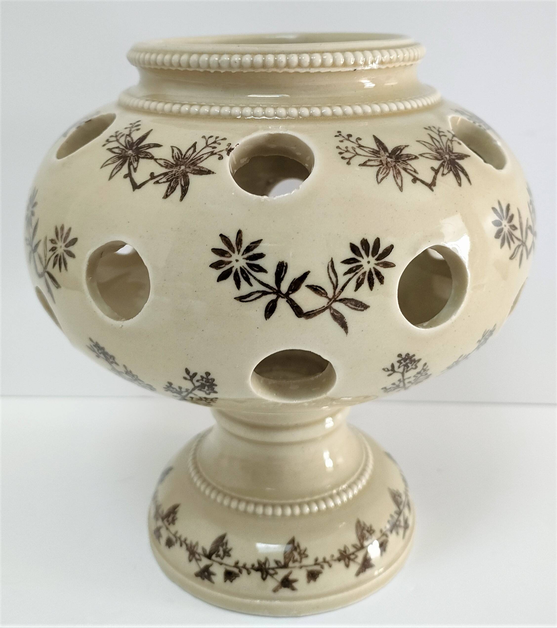 Three Saint-Uze ceramic tealight candle holders, early 20th century