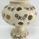 Three Saint-Uze ceramic tealight candle holders, early 20th century