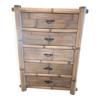 Bamboo chest of drawers