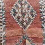 Boujad Moroccan rug pink and blue -124 x 248 cm