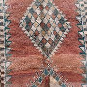 Tapis Marocain Boujad rose et Blue -124 x 248 cm