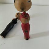 Pair of Japanese Kokeshi dolls - 1950s-1970s