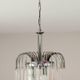 Paolo Venini: Cascade chandelier with pink Murano glass drops.