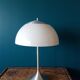 Lampe champignon blanche et alu brossé