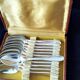 Set of 12 silver-plated coffee spoons SFAM Lancel model
