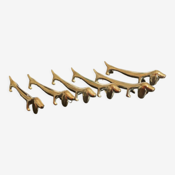 Set of 6 knife holders "basset"