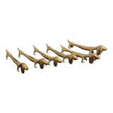 Set of 6 knife holders "basset"