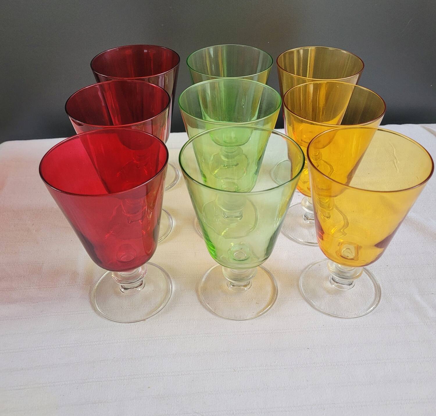 Stemmed glasses