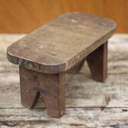 Mini wooden stool, wooden step stool, vintage footrest, plant holder