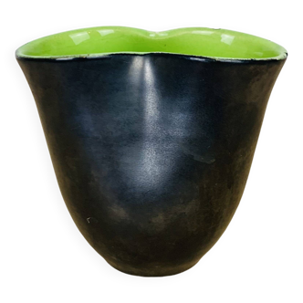 Elchinger green/black handkerchief vase from the 50s
