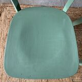 Set of 4 green bistro chairs