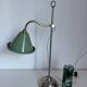 Vintage lamp 1920 Monix nickel-plated metal sage green sheet - 50 cm