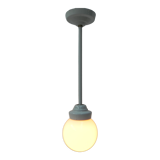Art Deco hanging lamp with white glass ball