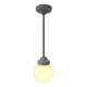 Art Deco hanging lamp with white glass ball