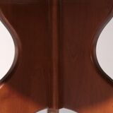Italian Craftsmanship Round Walnut Side Table from the 60s