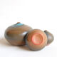 Trio de céramiques miniatures vertes Antonio Lampecco