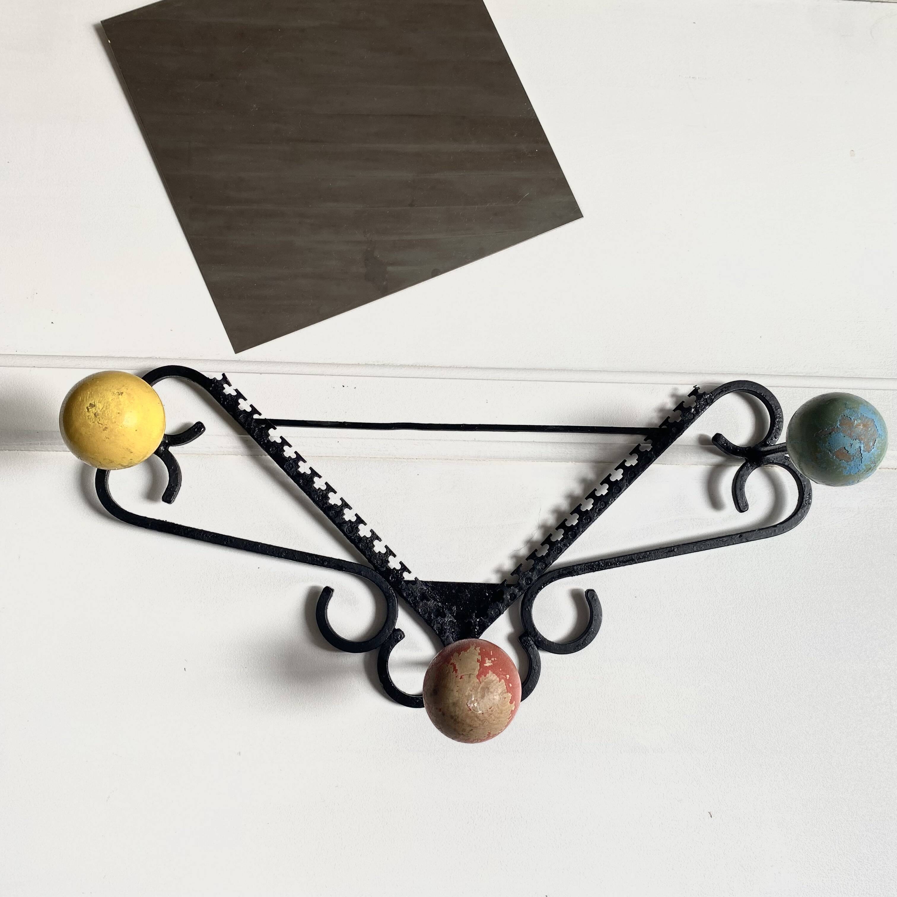 Vintage coat rack with mirror