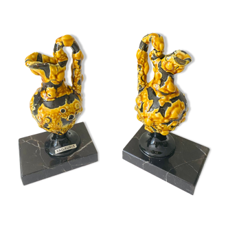 Pair of bookends vallauris fat lava