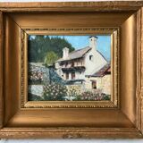 Vintage country oil painting