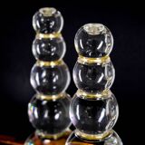 Pair of altuglass candlesticks