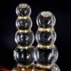 Pair of altuglass candle holders