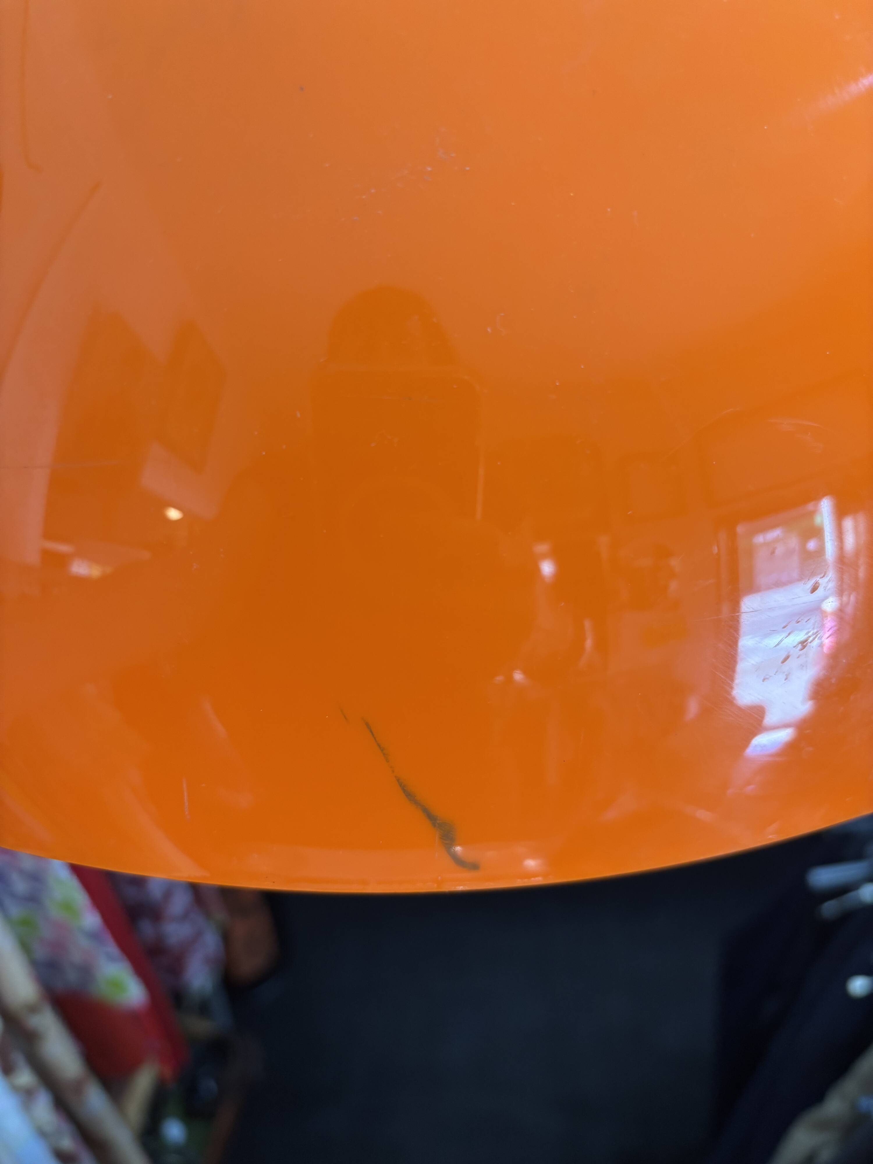 Space Age orange pendant light 1970