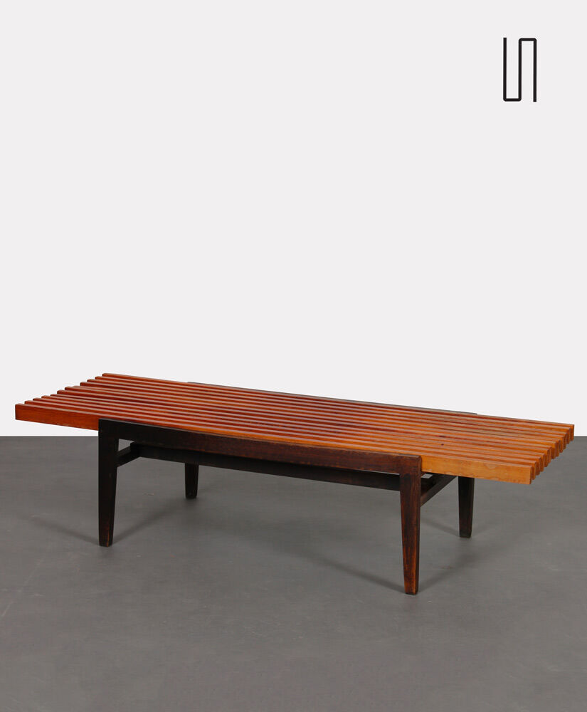 Eastern European slatted coffee table, František Mezulanik