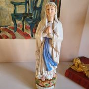 Religious Statuette of Our Lady of Lourdes, Saint Virgin Mary