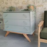 Commode vintage pieds compas