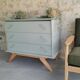 Vintage chest of drawers compass feet