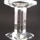 Pair of modernist crystal candle holders signed oleg cassini