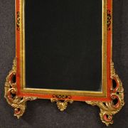 Miroir toscan laqué et doré du XXe siècle