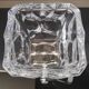Vintage textured glass ice bucket - Brutalist style